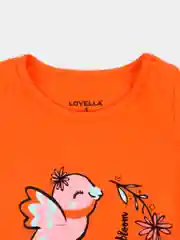 Оранжевый комплект детский трикотажный для девочки футболка + бриджи LOVELLA 23024
