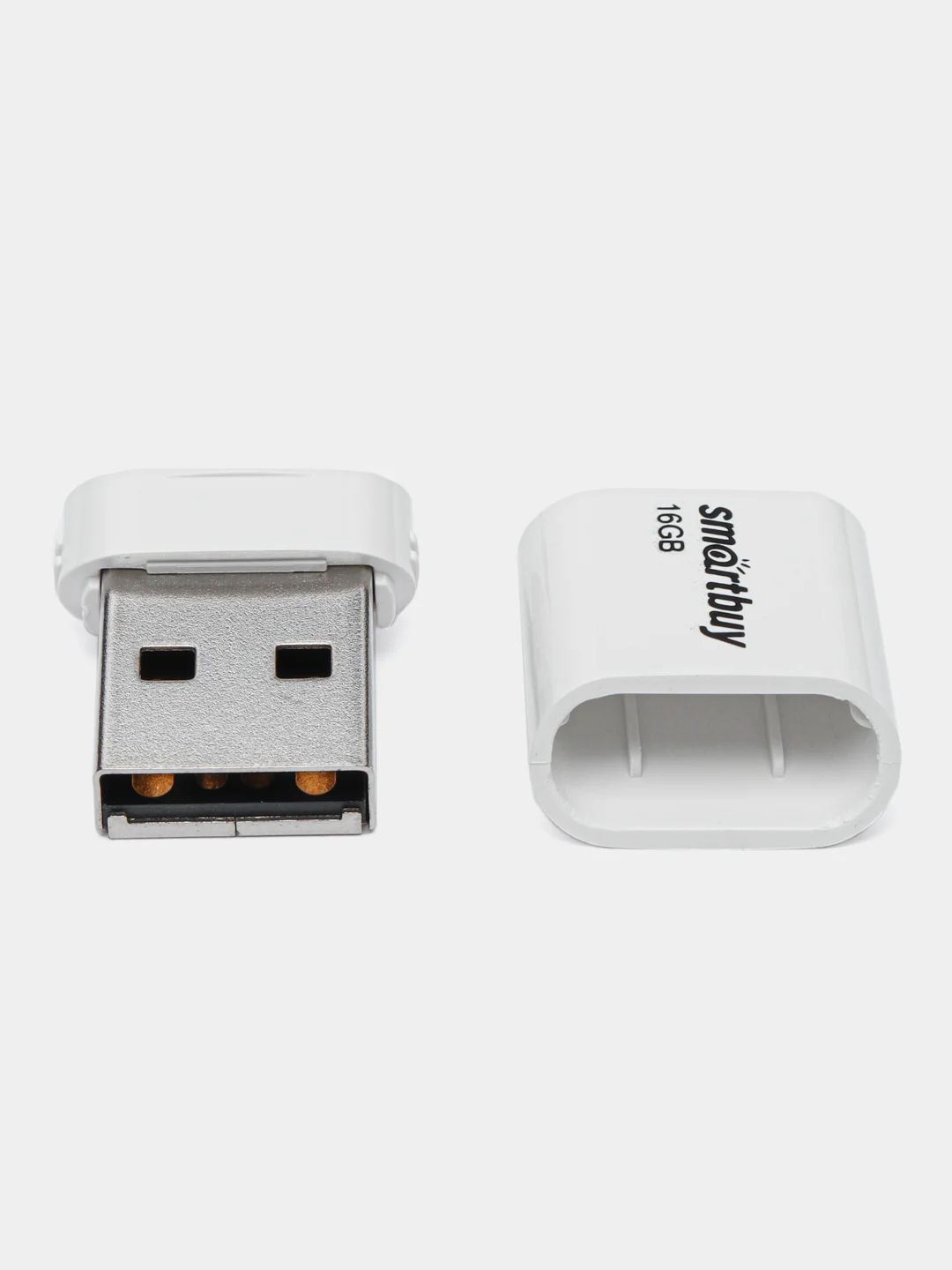 Белый флеш-накопитель USB 2.0 Smartbuy 16GB LARA