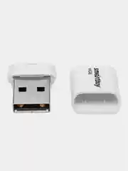 Белый флеш-накопитель USB 2.0 Smartbuy 16GB LARA