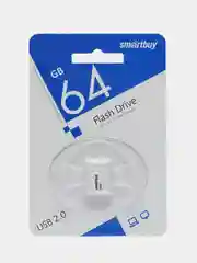 Белый флеш-накопитель USB 2.0 Smartbuy 64GB LARA