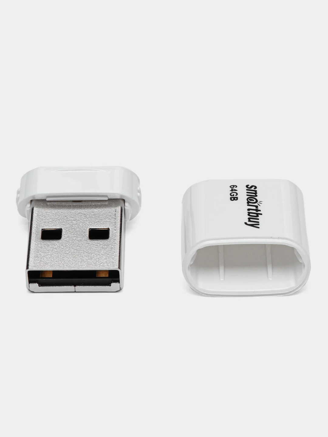 Белый флеш-накопитель USB 2.0 Smartbuy 64GB LARA