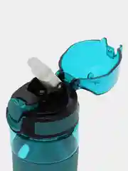 Тёмно-бирюзовый спортивная бутылка для воды,с трубочкой,  550 мл