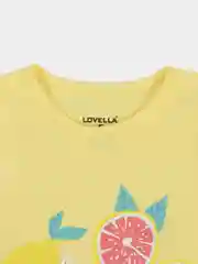 Лимонный комплект детский трикотажный для девочки, футболка и бриджи Lovella