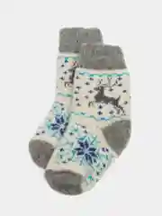 Серебряный носки детские шерстяные, вязанные, унисекс