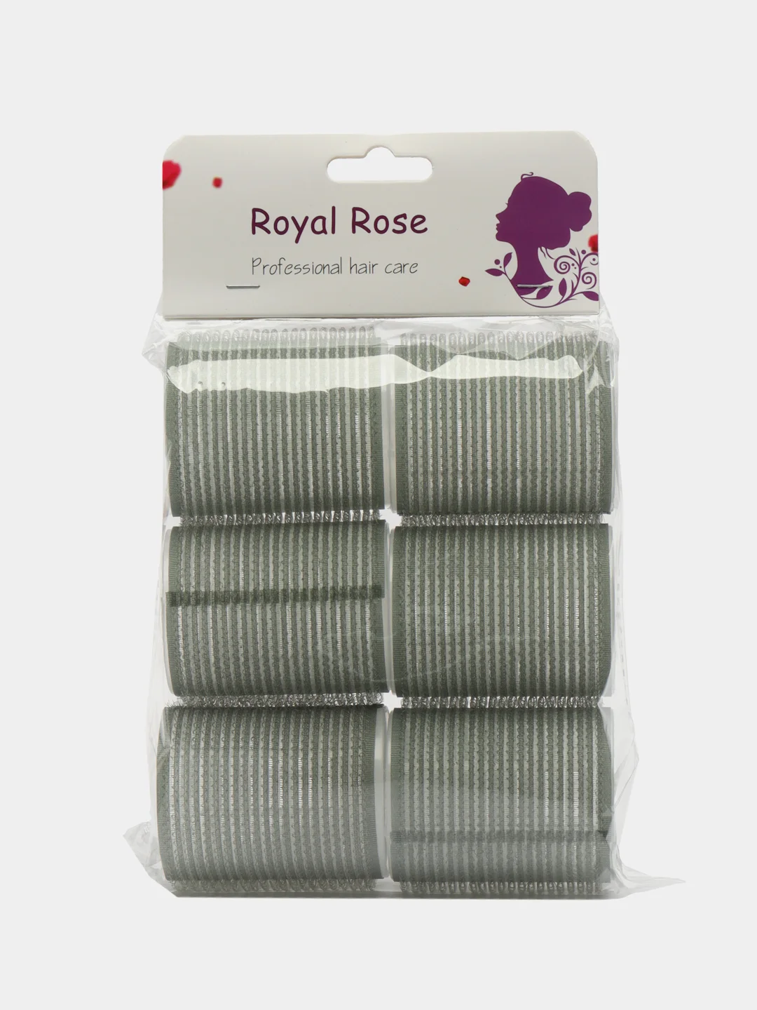 Серый бигуди-липучка д 48мм 6 шт. Royal Rose