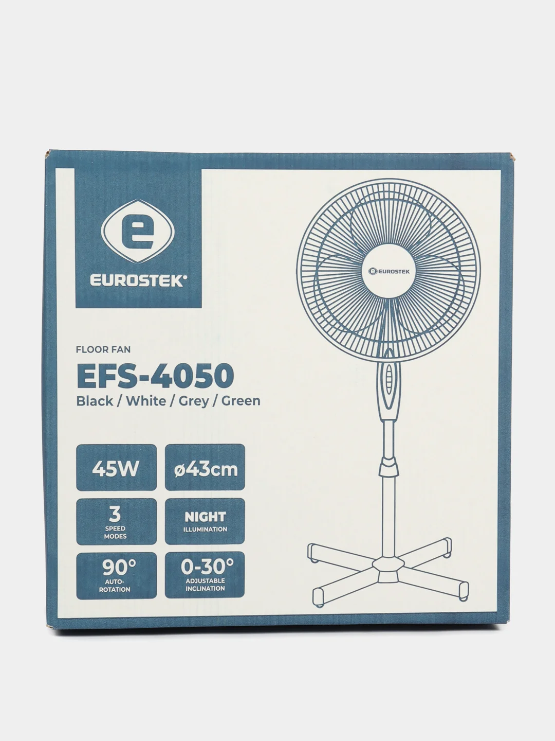Зеленый вентилятор напольный Eurostek EFS-4050
