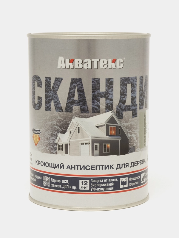 Акватекс Сканди, пропитка по дереву, цвет Фьорд, 0,75 л