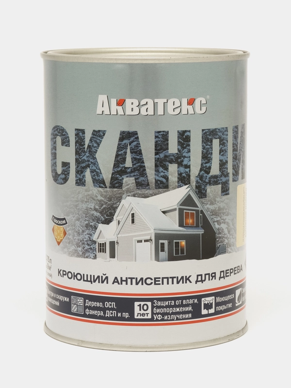 Акватекс Сканди, пропитка по дереву, цвет Топленое молоко, 0,75 л