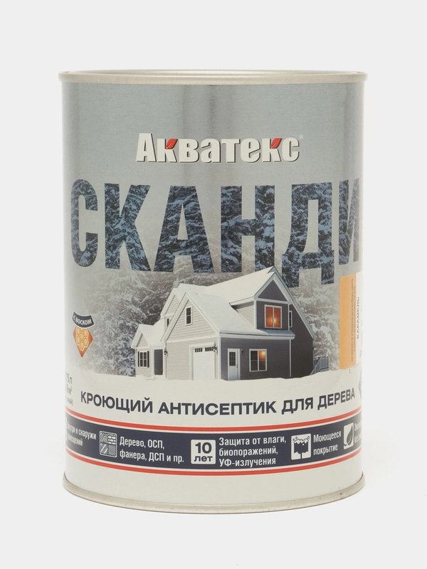 Акватекс Сканди, пропитка по дереву, цвет Карамель, 0,75 л