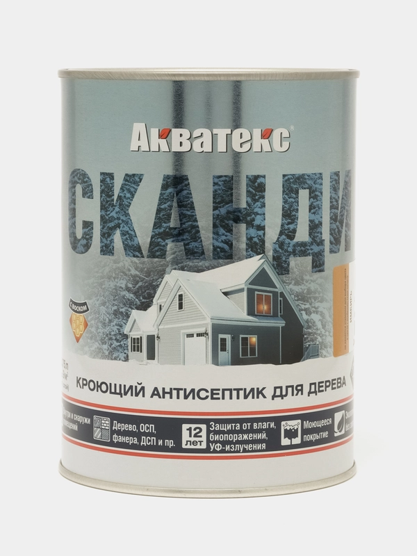 Акватекс Сканди, пропитка по дереву, цвет Имбирь, 0,75 л