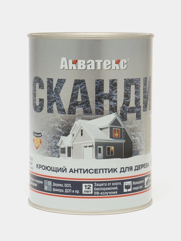 Акватекс Сканди, пропитка по дереву, цвет Альпийское утро, 0,75 л