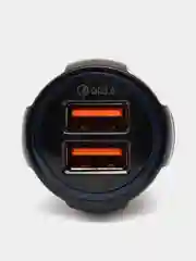 Белый автомобильное зарядное устройство 2 USB / Зарядка в прикуриватель для телефона