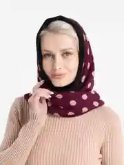 Бордовый шарф-снуд женский на флисе. 2 цвета.