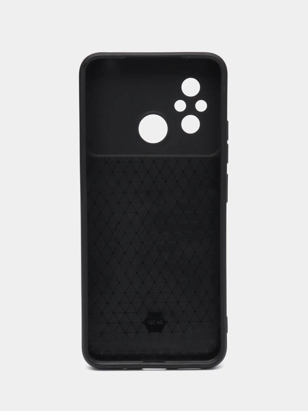 Черный чехол Xiaomi Redmi 12C, Сяоми Редми 12С противоударный, с металлической подставкой кольцом