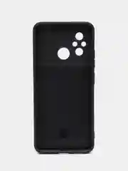 Черный чехол Xiaomi Redmi 12C, Сяоми Редми 12С противоударный, с металлической подставкой кольцом