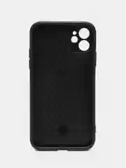 Черный чехол для iPhone 11 / Айфон 11 противоударный, с металлической подставкой кольцом
