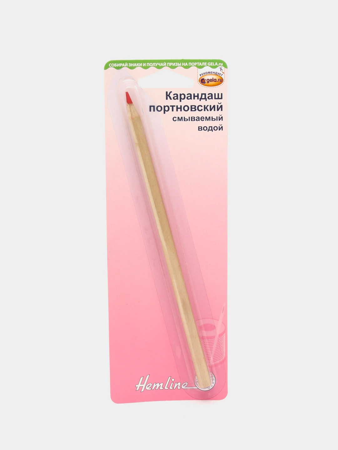 Карандаш портновский смываемый водой, розовый, Hemline