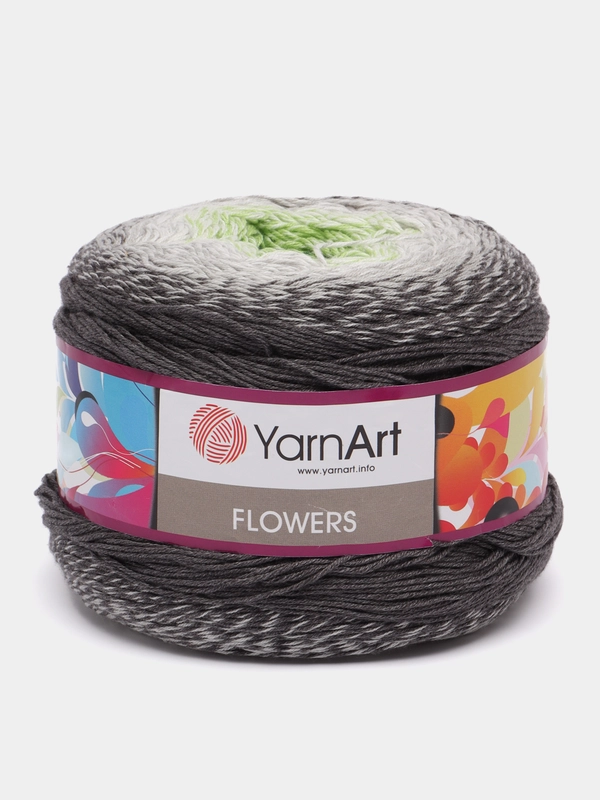 Пряжа YarnArt Flowers 55% хлопок 45% полиакрила 250г 1000 м, 1 моток цвет 291