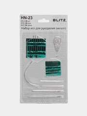 Иглы для шитья ручные "BLITZ" HN-23 для рукоделия в блистере 26 шт