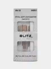 Иглы для шитья ручные "BLITZ" HN-32 300Е5 для рукоделия в блистере 12 шт. никель