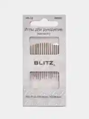 Иглы для шитья ручные "Blitz" HN-32 300B2 для рукоделия в блистере 20 шт. никель