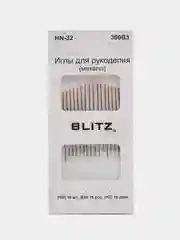 Иглы для шитья ручные "Blitz" HN-32 300B3 для рукоделия 16 шт. в блистере никель