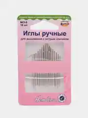 Иглы ручные для вышивания, Hemline, с острым кончиком, №3-9, 16 шт