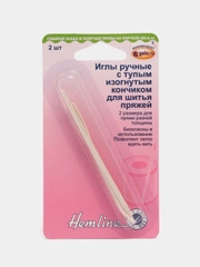 Иглы ручные Hemline c тупым изогнутым кончиком для шитья пряжей