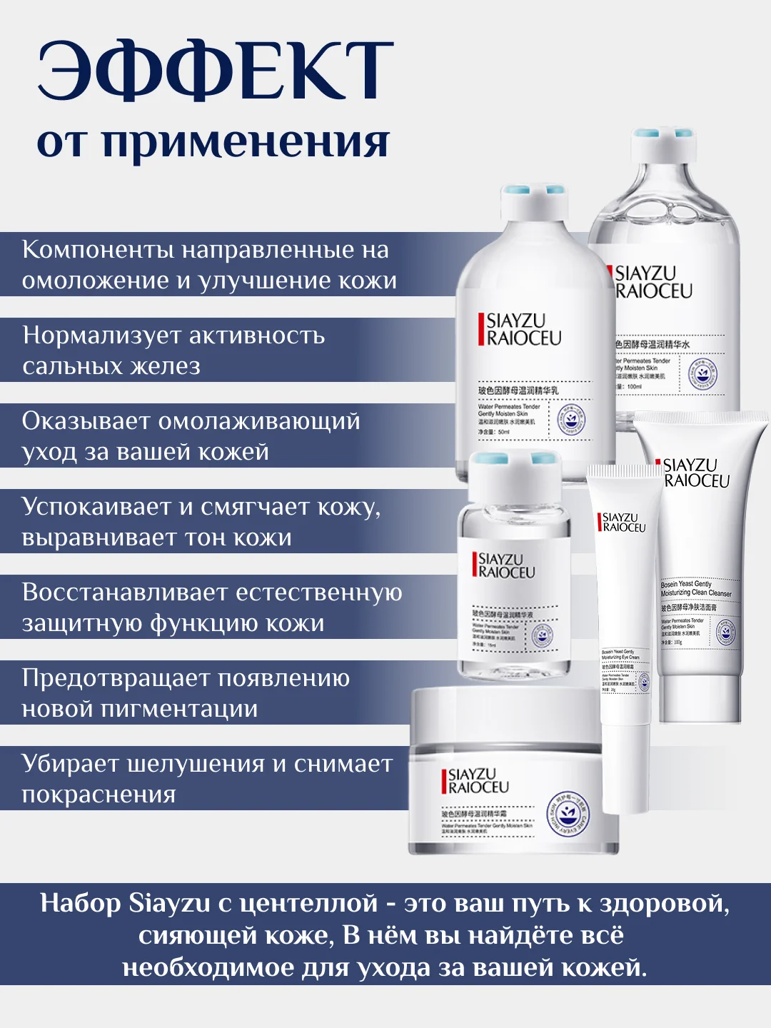 Лазурный подарочный набор уходовой косметики для лица/Beauty Box/ подарочный набор для женщин
