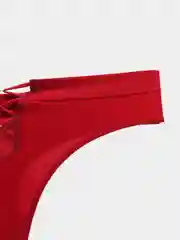 Бордовый женские трусы стринги, высокая посадка