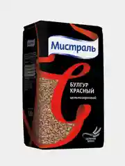 Крупа МИСТРАЛЬ пшеничная Булгур красный цельнозерновой, 500 г