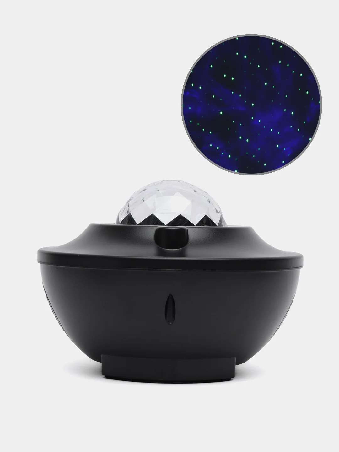 Черный ночник проектор ночного неба, звёздное небо с колонкой bluetooth и пультом, 10 режимов