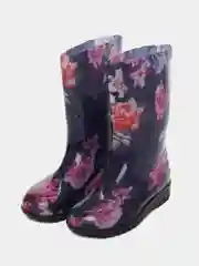 Синий сапоги женские резиновые цветные