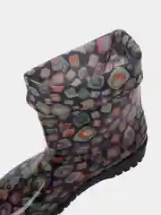 Серый сапоги женские резиновые цветные