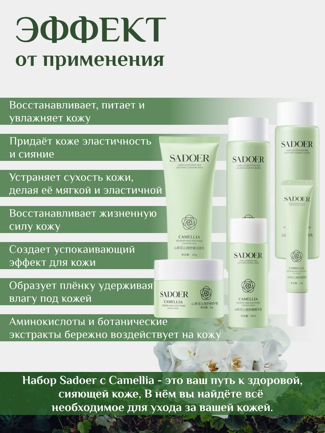 Салатовый подарочный набор уходовой косметики для лица/Beauty Box/ подарочный набор для женщин