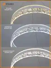 Белый управляемая потолочная люстра светодиодная с пультом Estares Stella ice 80W ,до 20 кв.м