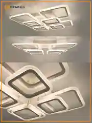 Белый управляемая потолочная люстра светодиодная с пультом Estares Tetra 160W APP , до 25 кв.м
