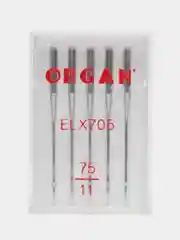 Иглы для распошивальных  машин "ORGAN" ELx705 №75 5 шт. в пенале