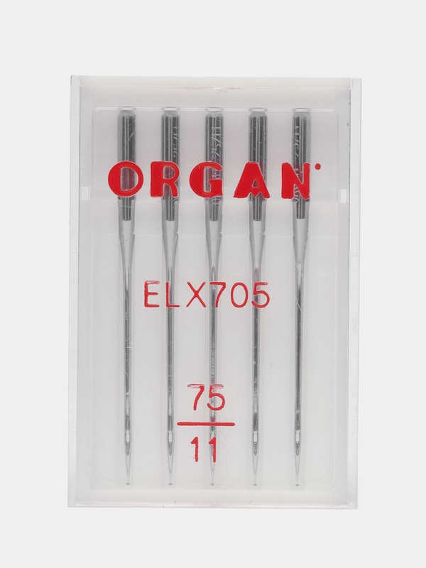 Иглы для распошивальных  машин "ORGAN" ELx705 №75 5 шт. в пенале