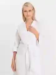 Белый халат вафельный, унисекс