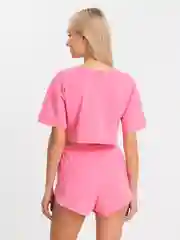 Розовый пижама женская с шортами