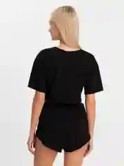 Черный пижама женская с шортами