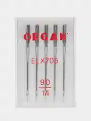 Иглы для распошивальных  машин "ORGAN" ELx705 №90 5 шт. в пенале