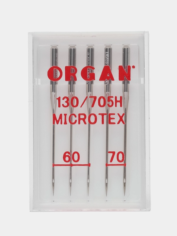 Иглы для швейных машин ORGAN Микротекс №60-70 5 шт. в пенале