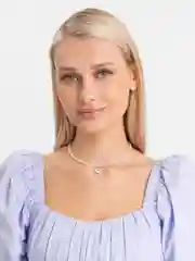 Чокер из чешского стекла 35 см. с подвеской сердце