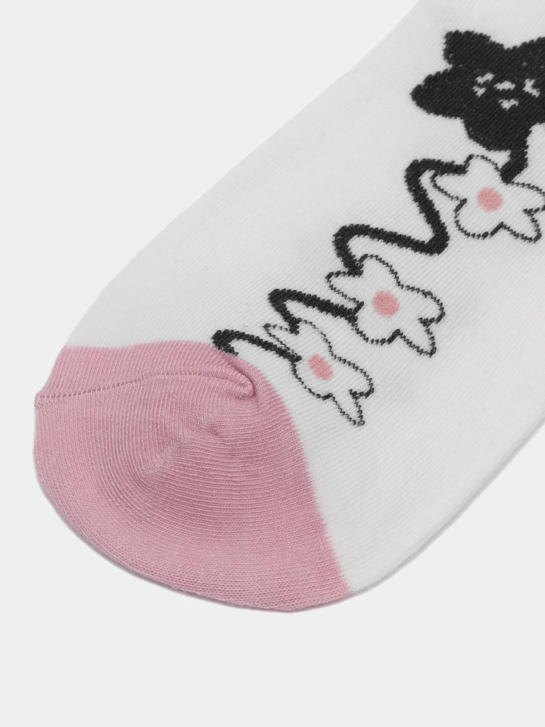 Розовый носки короткые  цветных c принтом / носки Moods Shop