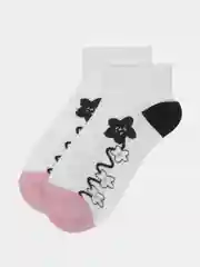 Розовый носки короткые  цветных c принтом / носки Moods Shop