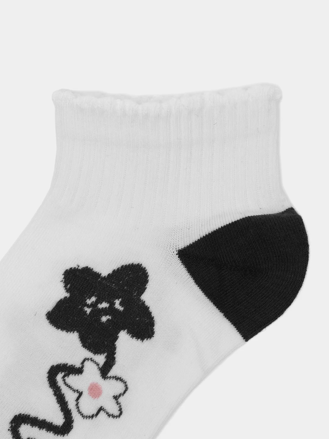 Розовый носки короткые  цветных c принтом / носки Moods Shop