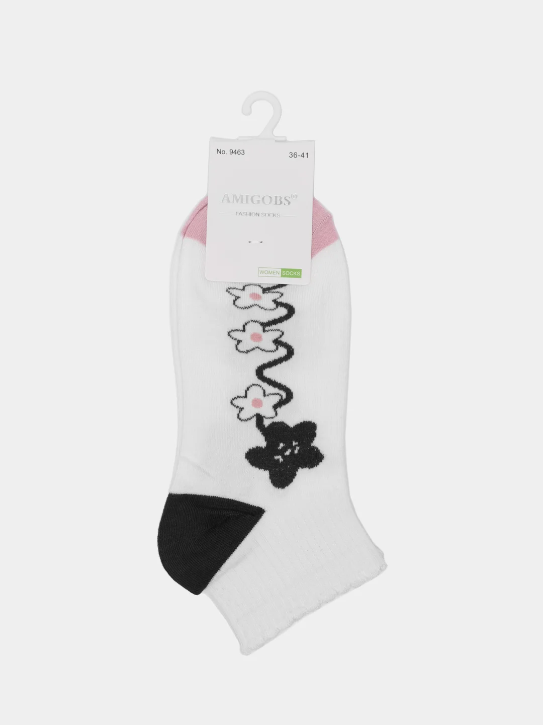 Розовый носки короткые  цветных c принтом / носки Moods Shop
