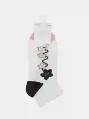 Розовый носки короткые  цветных c принтом / носки Moods Shop